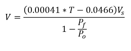 فرمول محاسبه حجم منبع انبساط بسته دیافراگمی